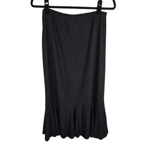Saint‎ Tropez West Black Poly/spandex elastic waist Skirt Size Large